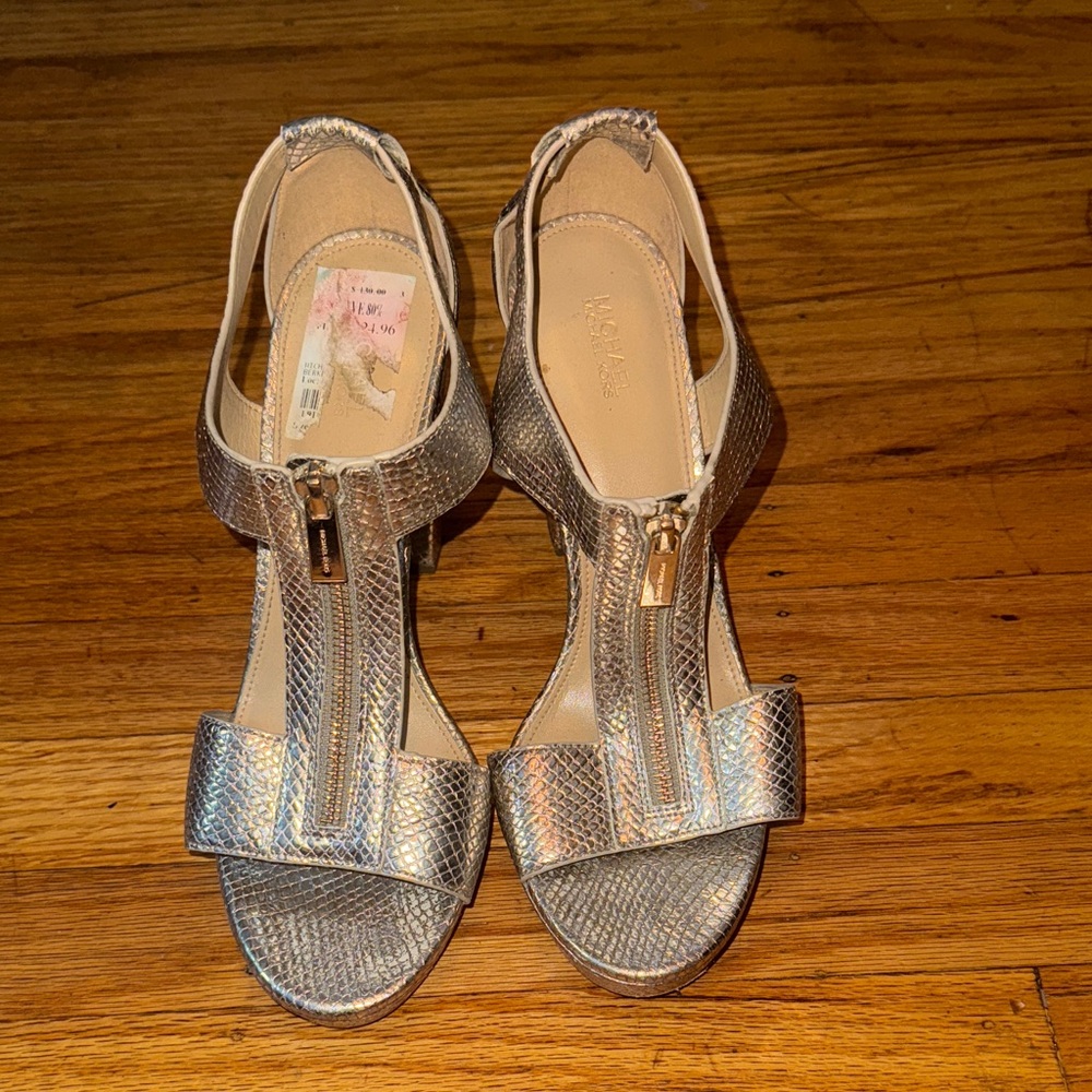 Michael Kors Metallic Silver Heels